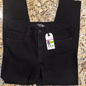 Time and Tru Women's Black High Rise Skinny Jeans